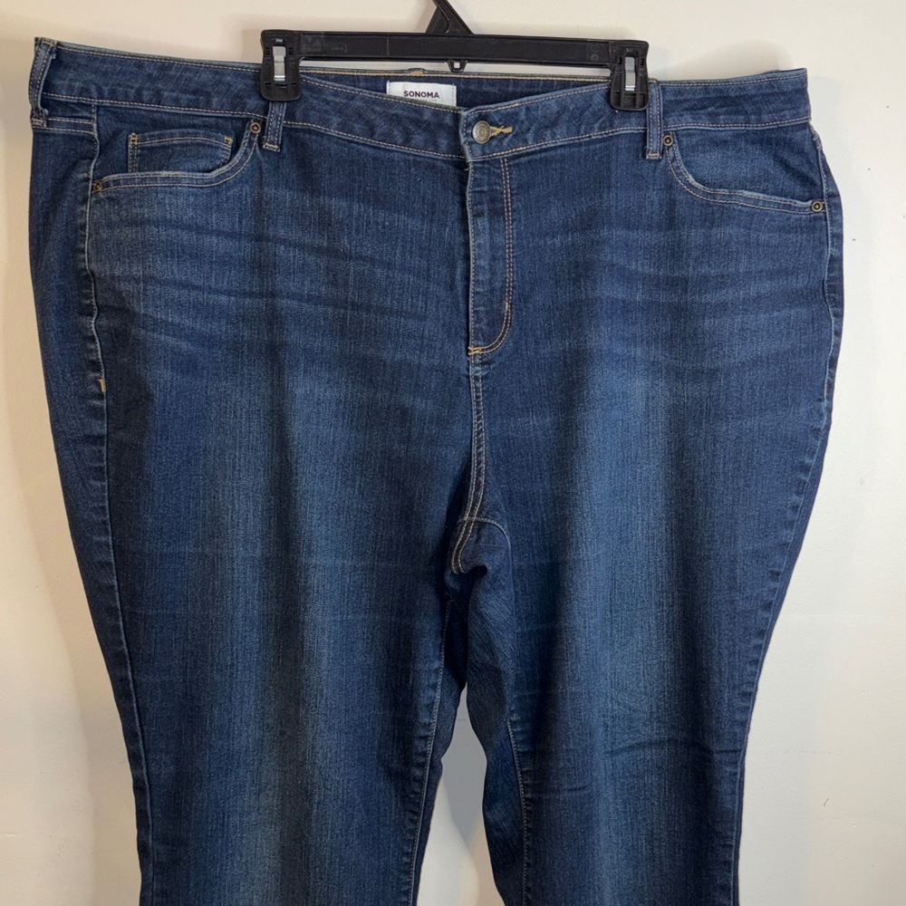 Sonoma Dark Blue Curvy Bootcut Jeans Women’s Plus Size 24W EUC #100 - Picture 3 of 13